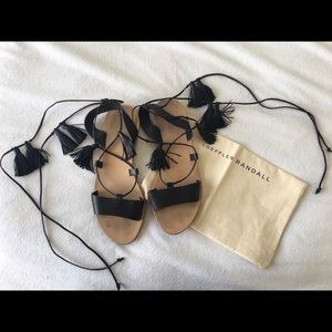 Loeffler Randall Leather Saffron Tassel Sandals